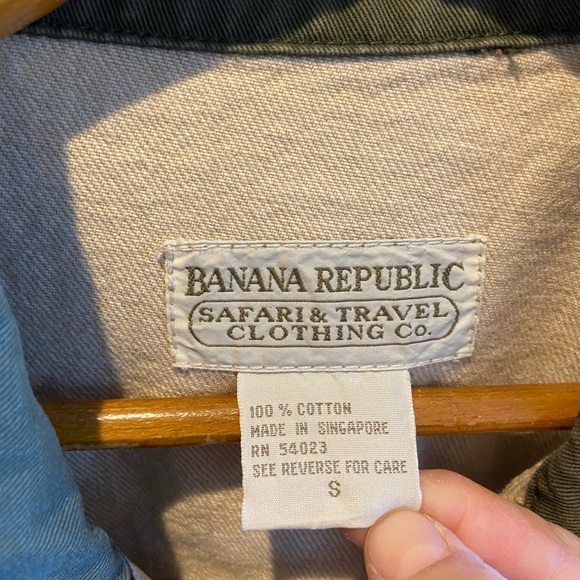 Vintage Banana Republic Safari Jacket Vintage Mens Small Chore Coat RARE - Picture 8 of 14